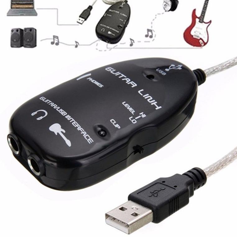 Guitar Link USB Interface Penghubung Komputer Android XP Soumd Card Effector