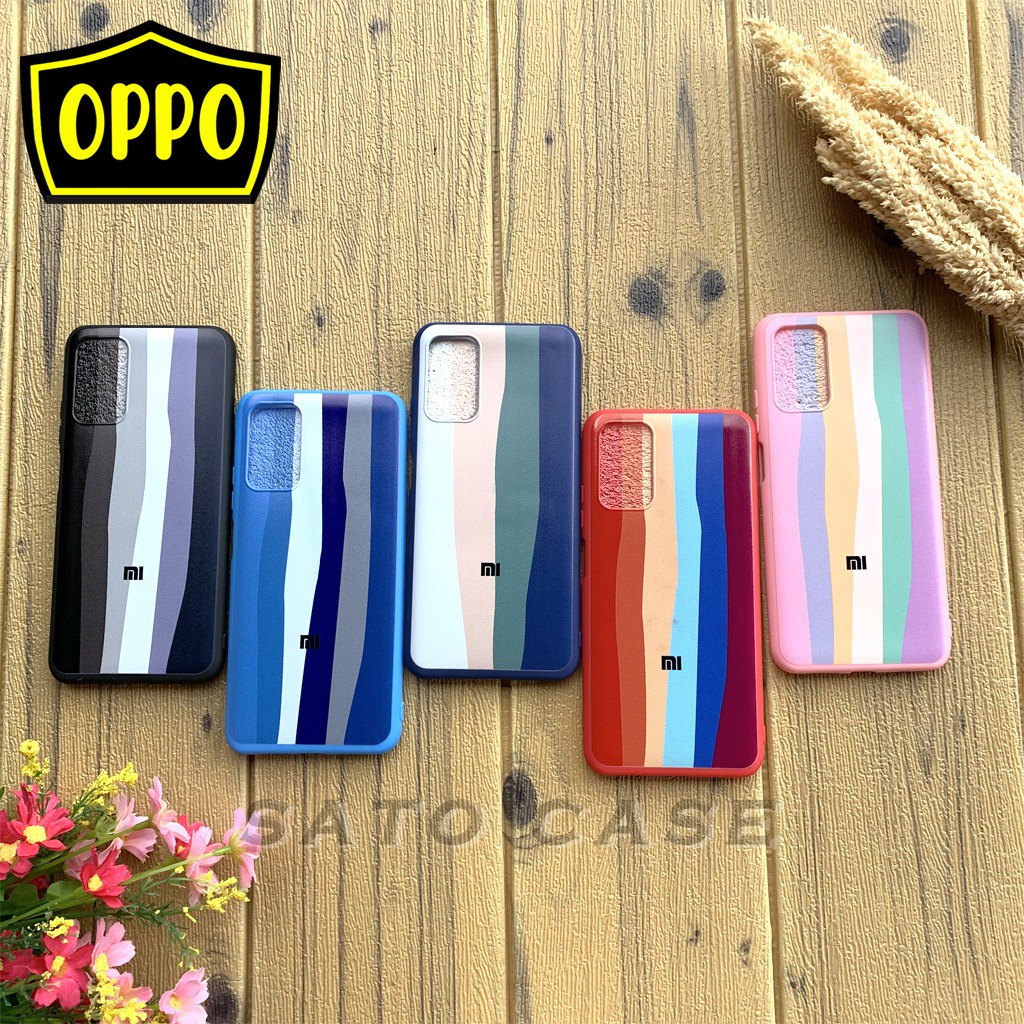 Casing Motif Rainbow Silikon Case Oppo A16 A92 A52 RENO 5F F11 A3S A1K A5S A12 F9 A7 A11K A74