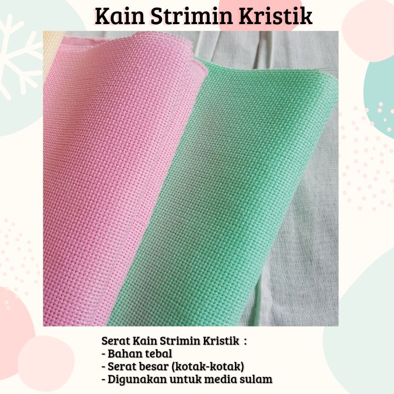 Kain Strimin / Kristik / Kruistik / Cross Stitch 18 ct (50 x 50 cm)