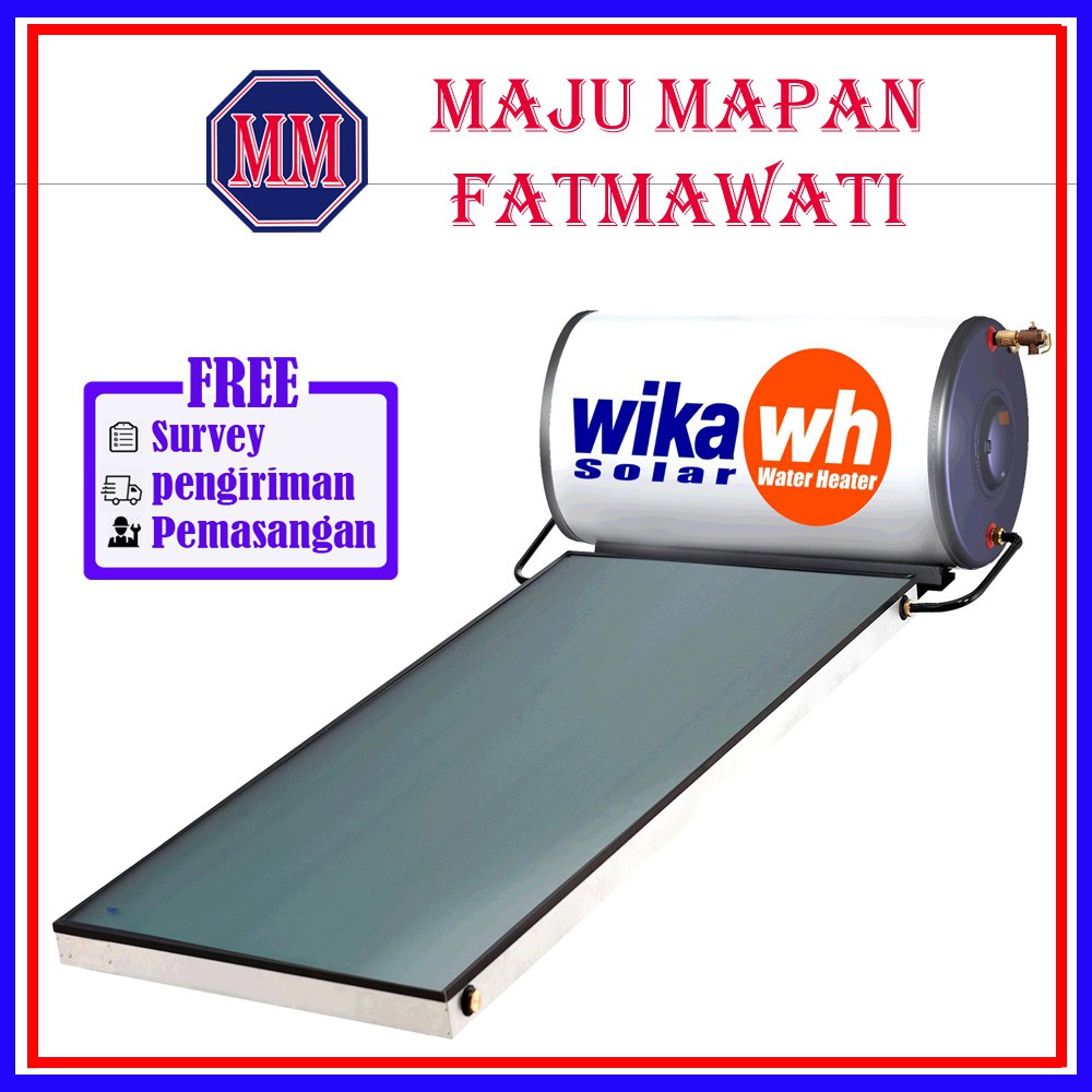 Wika 130 Liter Pemanas Air Tenaga Matahari Solar Water Heater Shopee Indonesia