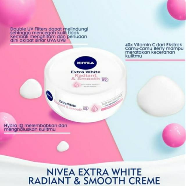 NIVEA CREME EXTRA WHITE RADIANT & SMOOTH Pelembab Wajah