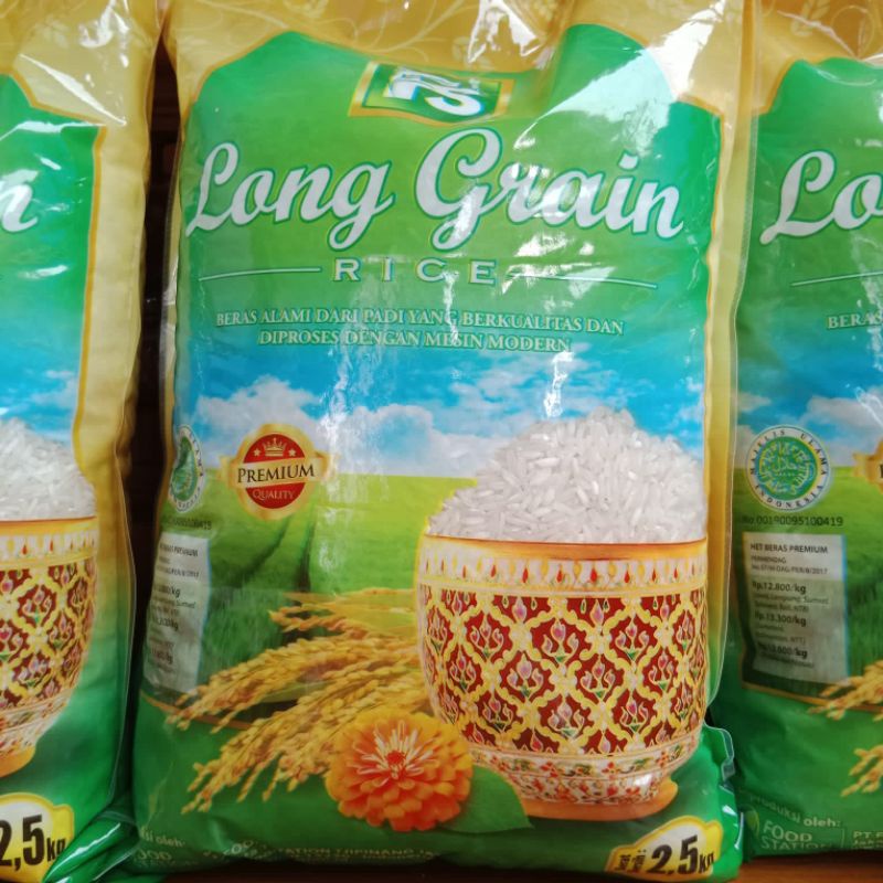 

Beras Long Grain pulen Ukuran 2,5Kg