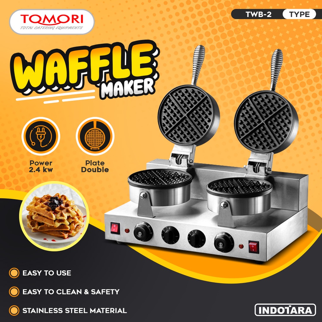 Cetakan Waffle / Waffle Maker Double - Tomori TWB2