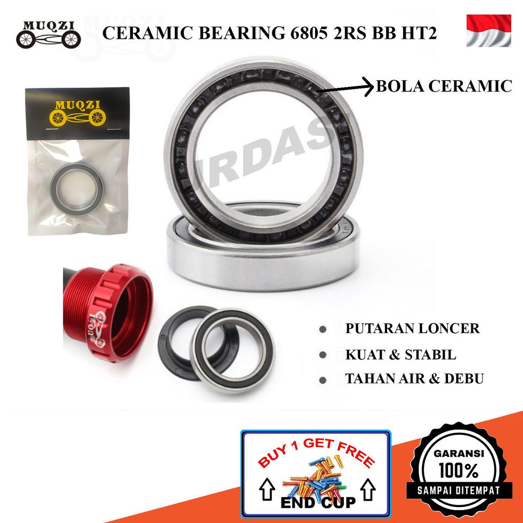 SP90D Muqzi Bearing Laher 6805 2RS BB Ht2 Ceramic Ball Sepeda Lipat MTB Road Bike Ceramic Bearing 68