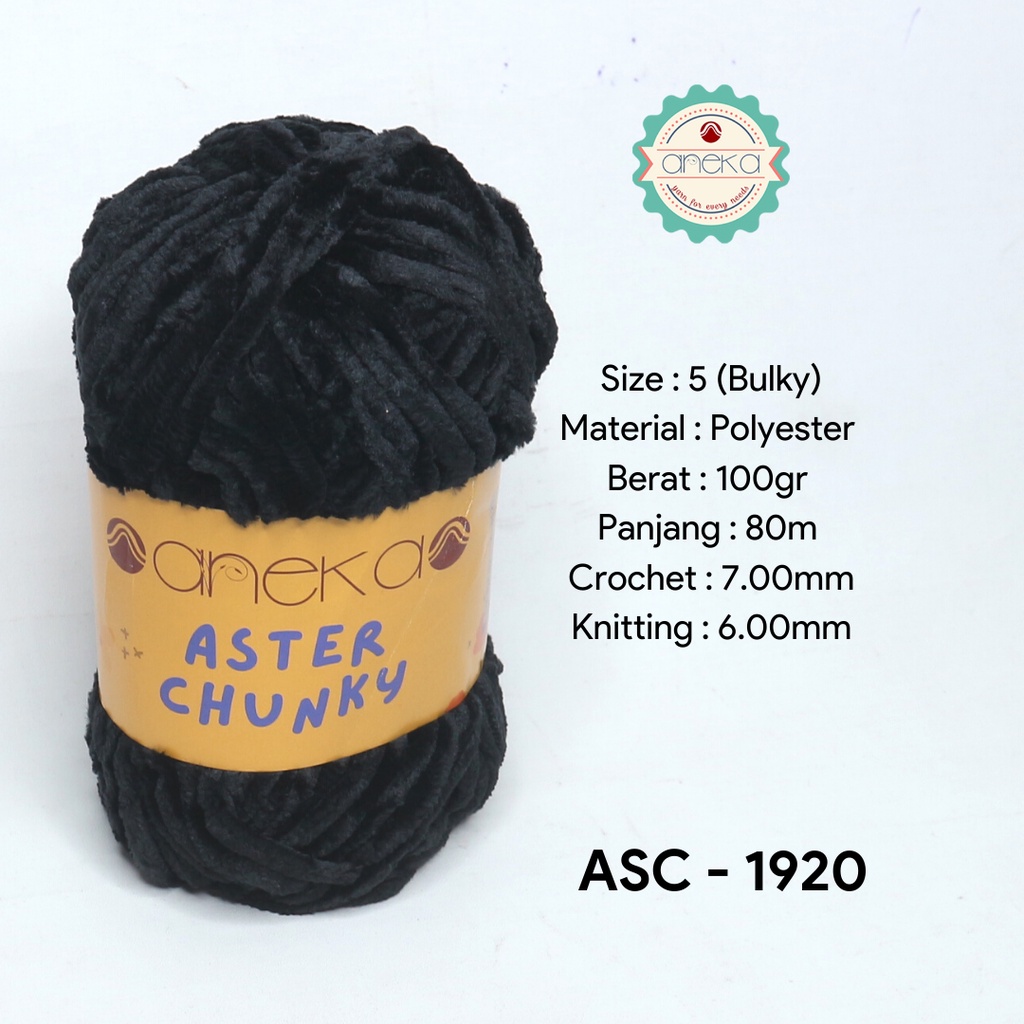 Benang Rajut Bludru Aster CHUNKY / Velvet Knitting Yarn -1920