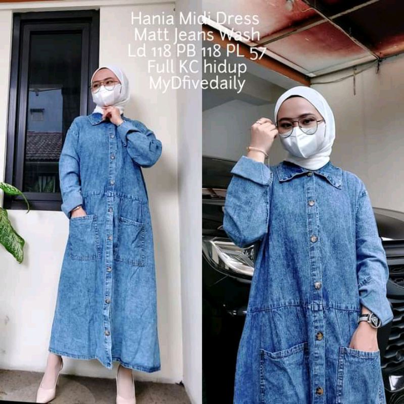 Midi dress jeans jumbo