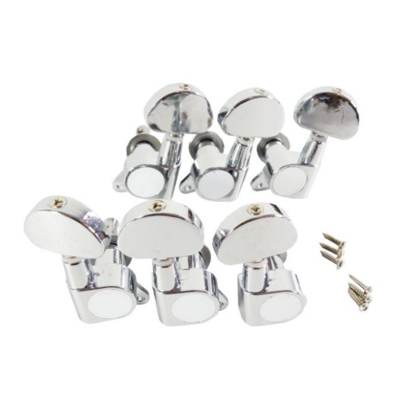 Tuning dryer gitar set akustik elektrik listrik grover original warna hitam bahan besi bisa cod