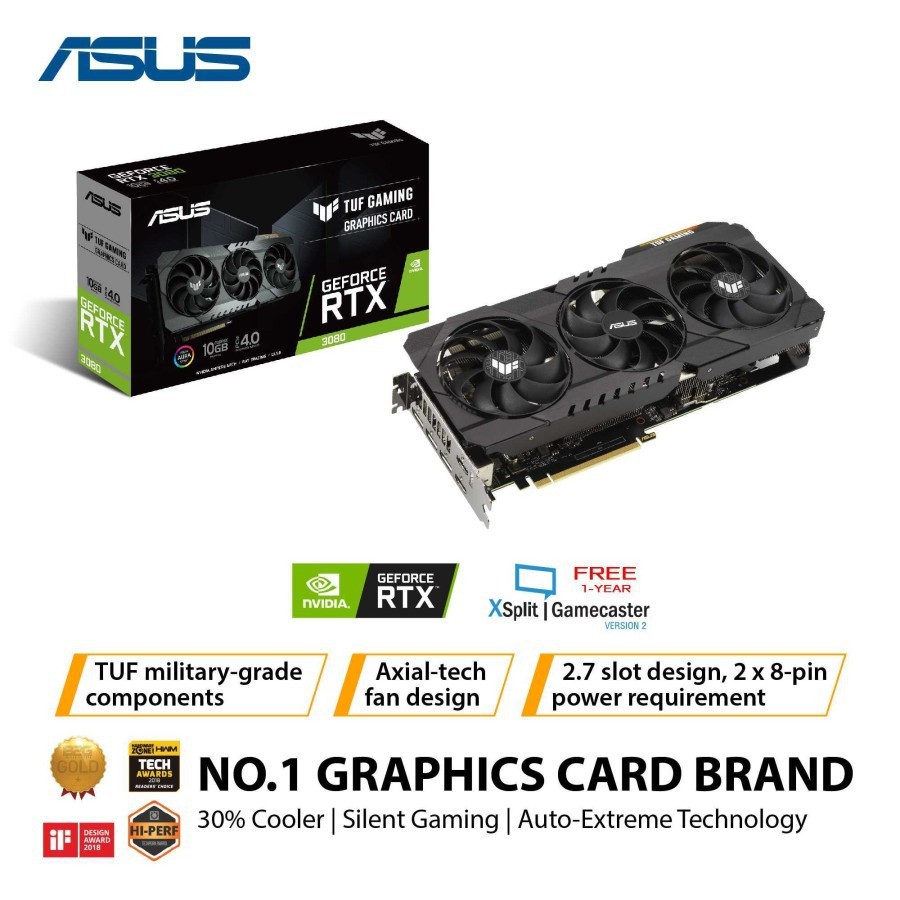 Vga Asus RTX 3080 OC 10GB Tuf Gaming - Geforce RTX 3080 10GB Asus Tuf Gaming OC RTX 3080 10GB