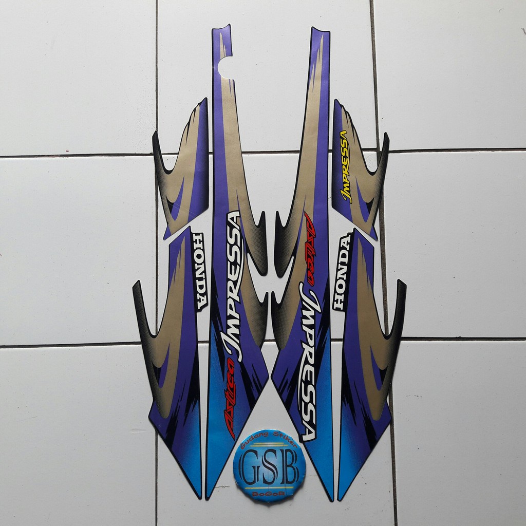 sticker motor astrea impressa 2000 biru