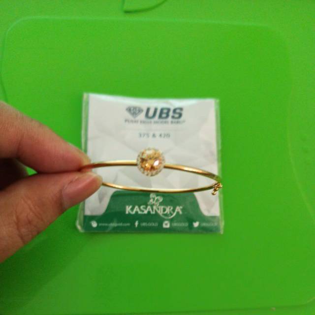 Gelang bangle Kassandra Batu kuning UBS kadar 8K