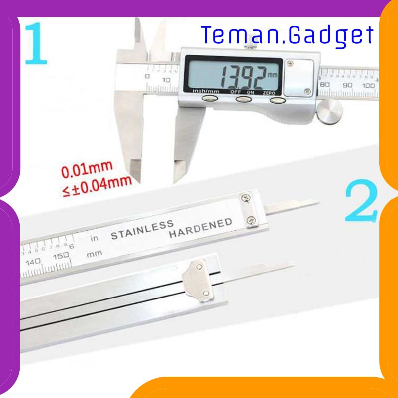 TG-DE032 Taffware Jangka Sorong Digital LCD Vernier Caliper Micrometer SH20