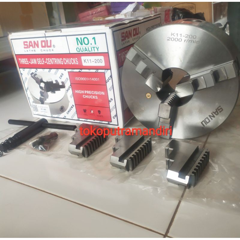 Chuck bubut 8" 3 jaw | Claw bubut 8 inch K11-200 | Catok kepala Bubut 8 inch