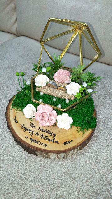 Ring Box / Ring Bearere Terrarium Gold