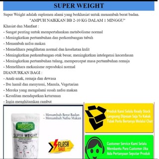 SUPER WEIGHT ORIGINAL Penambah Berat Badan, Penambah Nafsu Makan