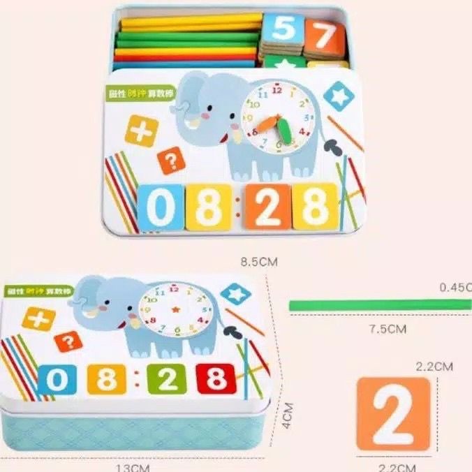 TokoPapin Mainan Edukasi Anak Bayi Puzzle Magnet Belajar Berhitung Intelligence