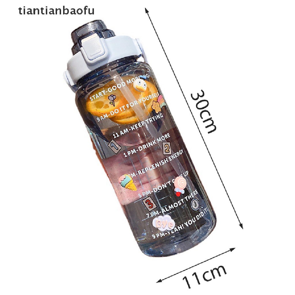 Botol Air Minum 2L Dengan Sedotan Untuk Musim Panas