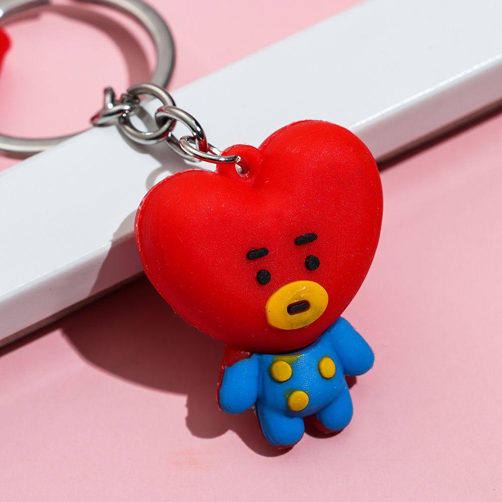 Preva Gantungan Kunci Portable BT21 3D Kartun Silicon Multi Fungsi Bangtan Boys