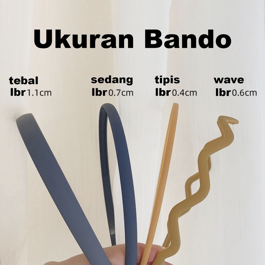 BANDO KOREA DOFF POLOS 0.8 CM BANDO MATTE 1.1CM BANDO KOREA TIPIS 0.4CM HA114 (VH)