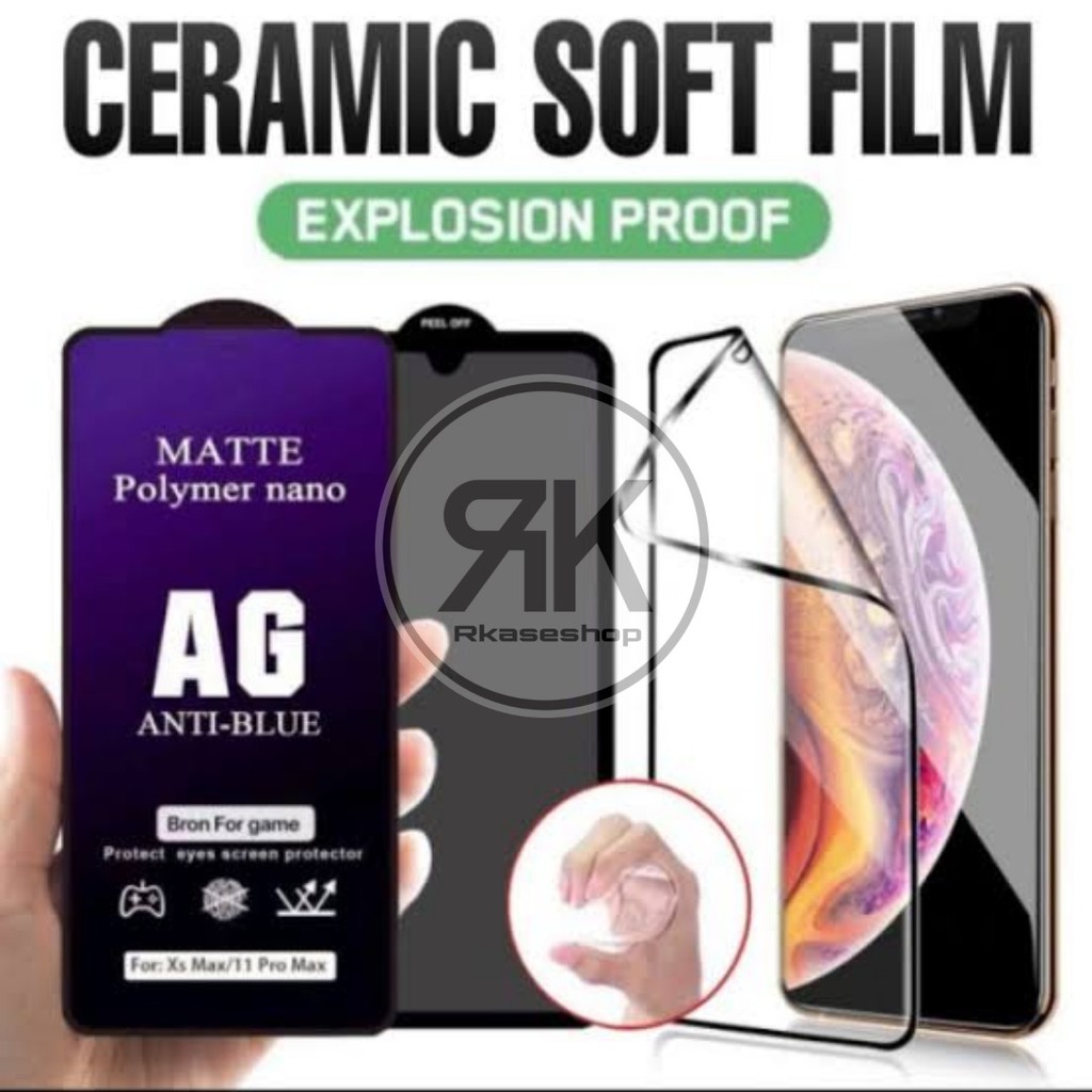 Matte Blue Ceramic Screen Guard OPPO RENO 4 4F RENO 5 5F anti gores