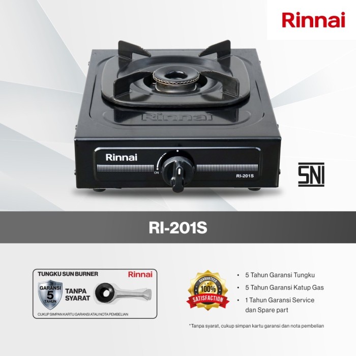 Rinnai Kompor Gas 1 Tungku RI 201S 201 S RI201S SNI Original