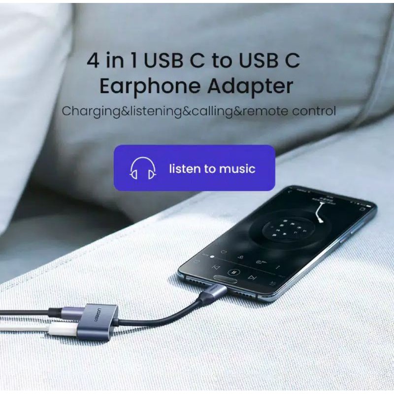 Ugreen Usb C to Audio and Charge Ugreen Konverter Usb C to Dual Type C