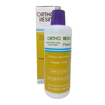Ortho Resin Powder 175Gram Bubuk Akrilik Bahan Pembuat Gusi Gigi Palsu Self Curing