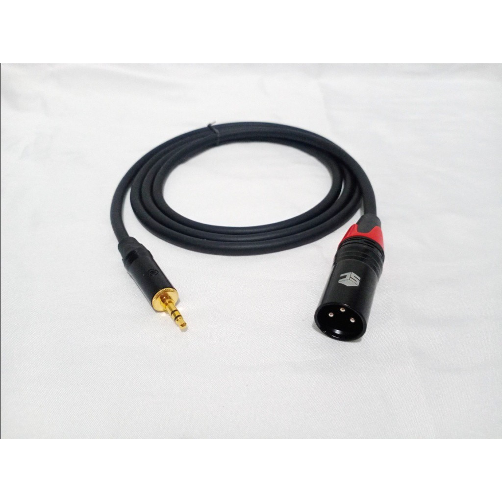 KABEL CANON XLR MALE (COWOK) KE MINI STEREO BLACK 17-20 METER