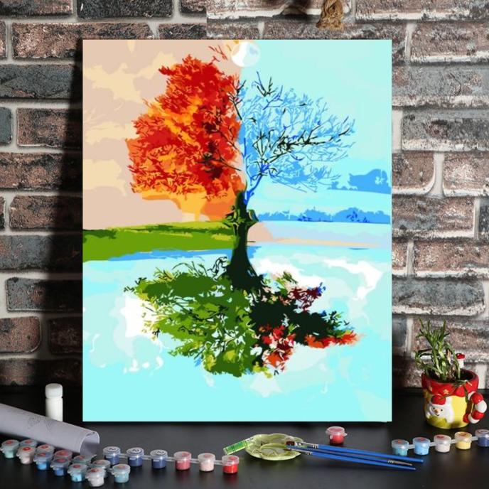 

Diy Paint By Number Framed (With Frame) Painting By Numbers Kit