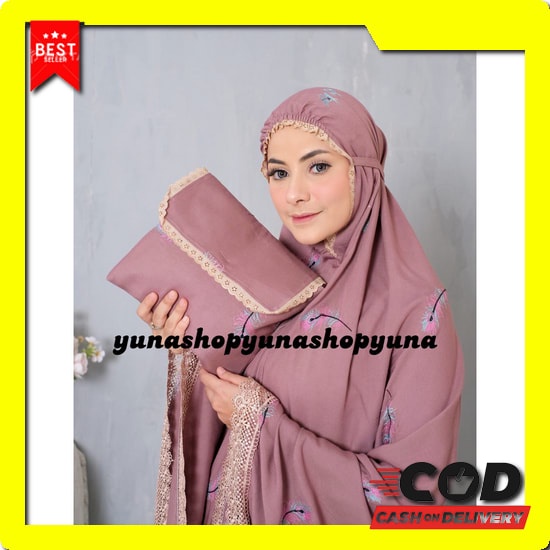 Mukena Rukuh Wanita Dewasa Remaja Cantik Murah Mewah Premium Terbaru 2022 Model Kekinian Polos Bahan