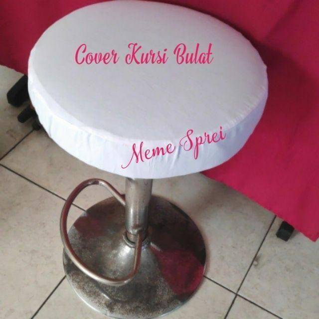 Cover Kursi Salon Bulat | Bar Stool Cover | Sarung Kursi Bulat Bahan Katun