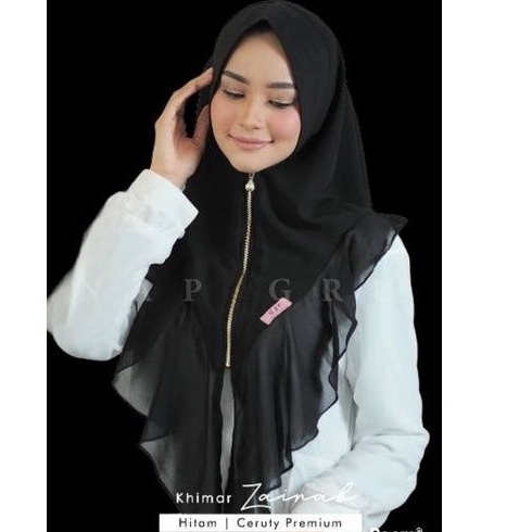 khimar zaenab resleting Ori NAP