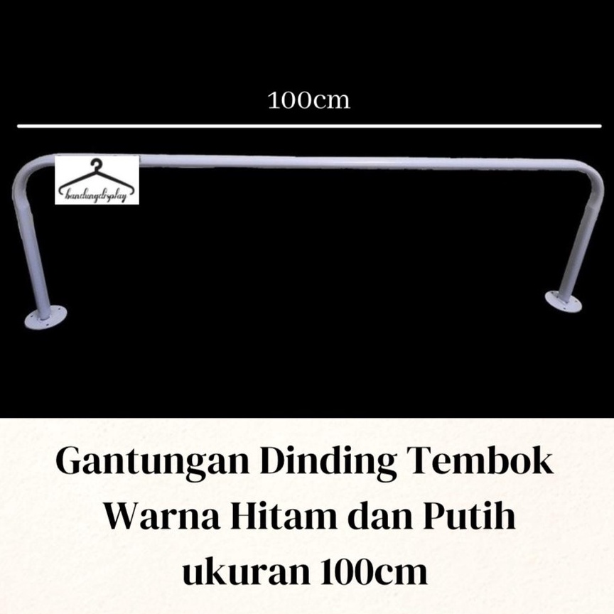 TEMBOK GANTUNGAN  DINDING/  Gawang Baju Tempel Kedinding (ukuran 100cm) free paku / Gawang Baju Tempel Kedinding (ukuran 100cm) free paku