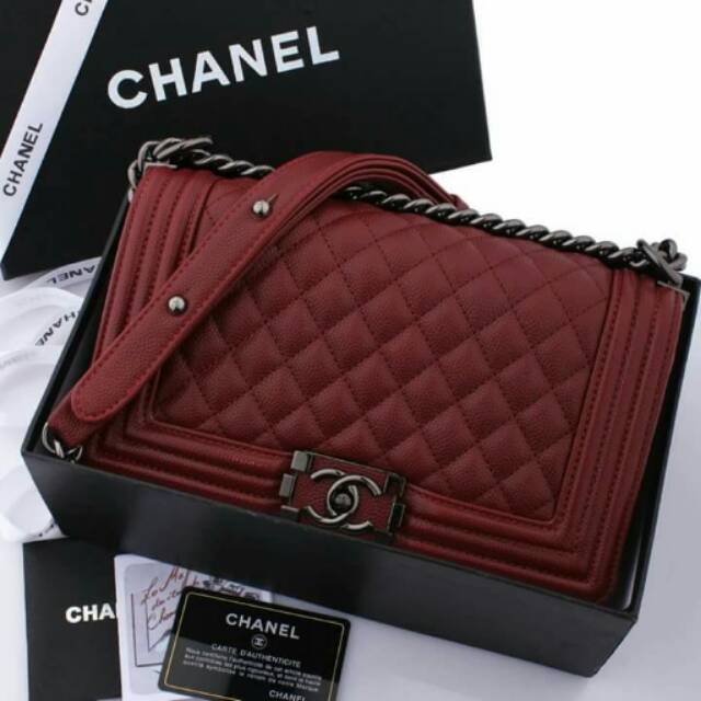 TAS CHANEL BOY CAVIAR 9003