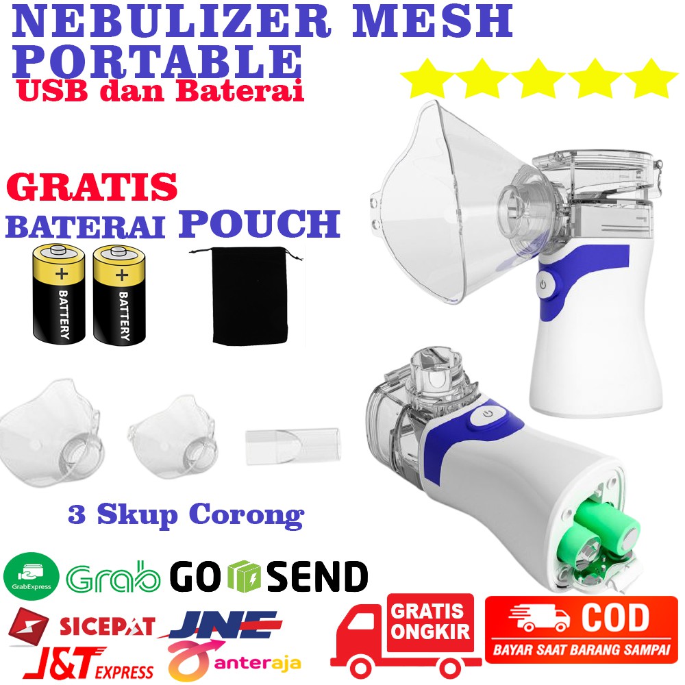 [Gratis Ongkir] Nebulizer Mini Portable Ultrasonic Alat Uap Asma Pernapasan Anak Dewasa