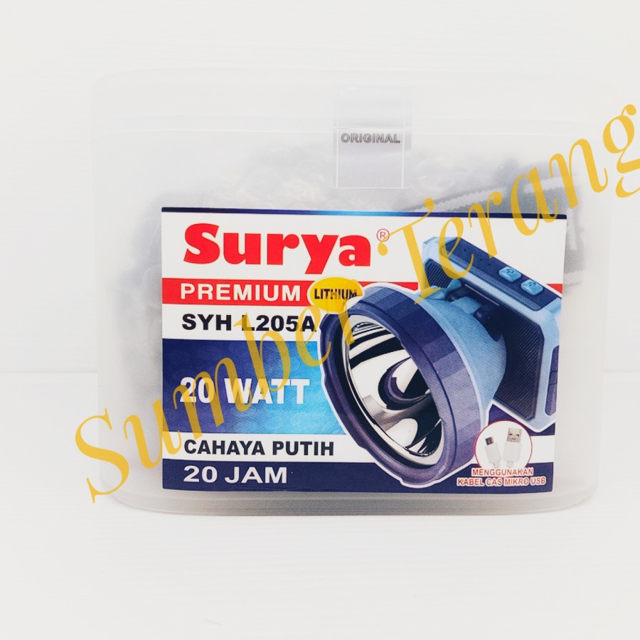 SURYA SYH 205 - Senter Kepala LED 20 watt - Lampu Hiking / Headlamp