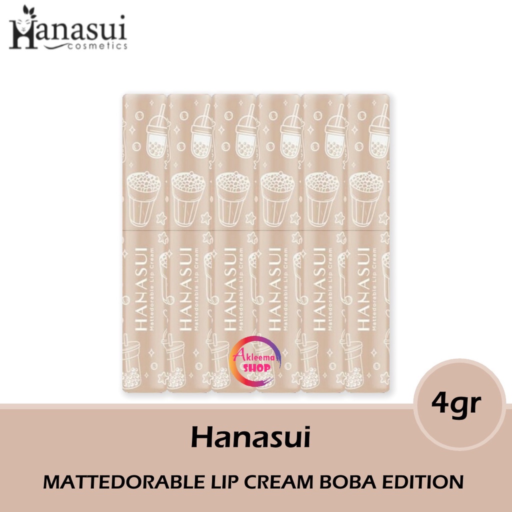 HANASUI MATTEDORABLE LIP CREAM BOBA EDITION 4gr