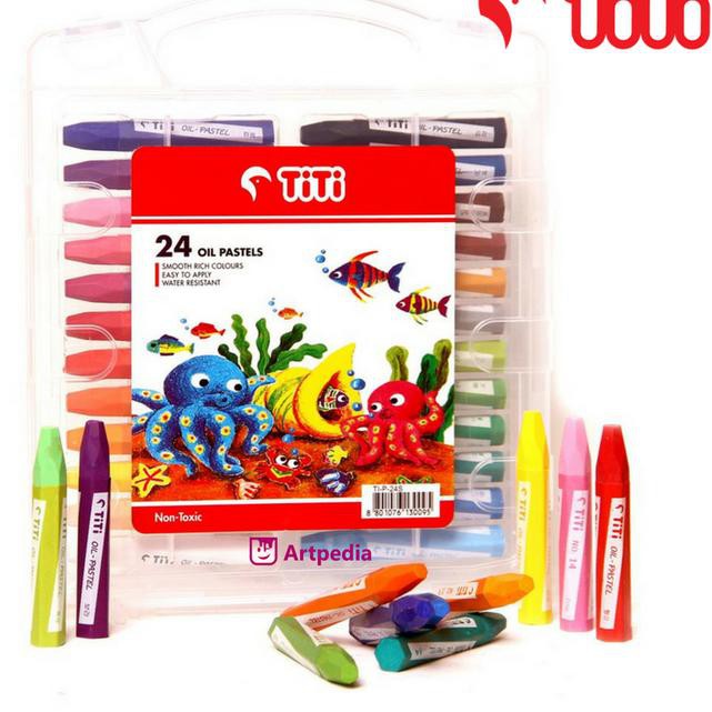 

READy!! TITI Oil Pastels 24 Warna / Crayon Oil Pastels Set 24 Diskon,.,..