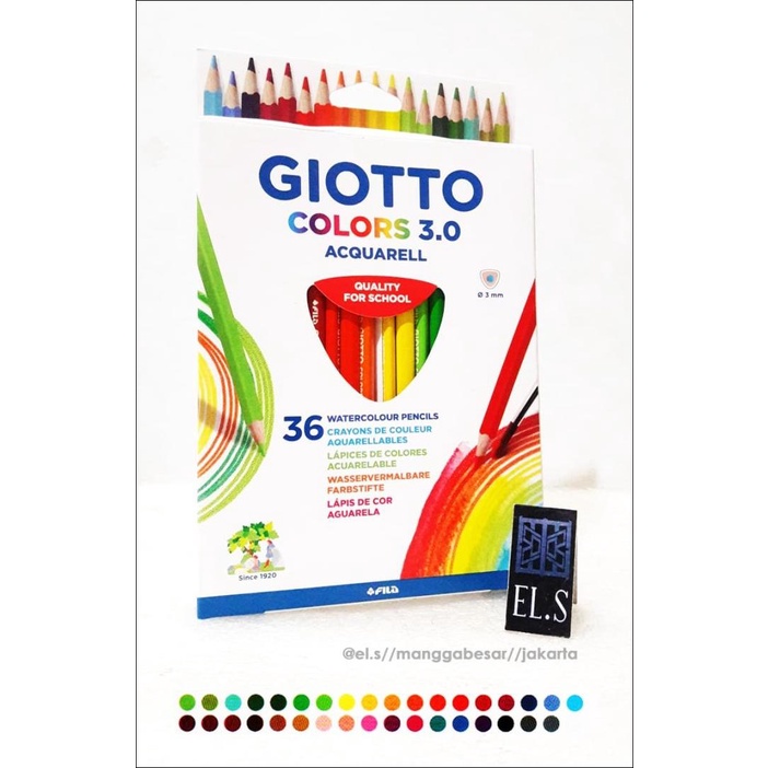 

Giotto Colors 3.0 - 36 Warna Aquarell ( Pensil warna )