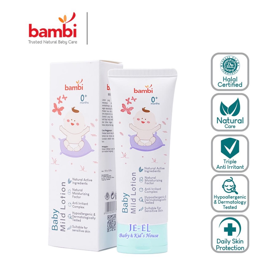 Bambi Baby Mild Lotion 100ml/Body Lotion Bayi Kulit Normal
