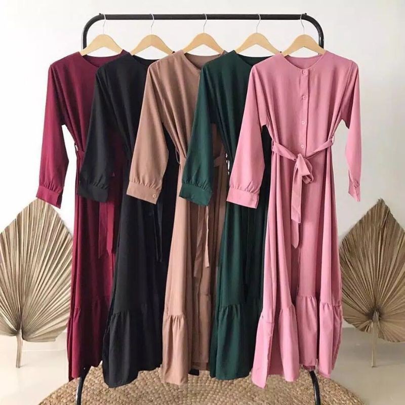 Bella gamis moscrepe polos/gamis rempel