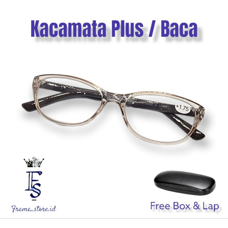 KACAMATA PLUS / KACA MATA BACA FRAME CATEYE WANITA