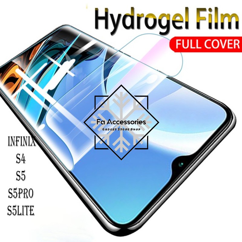 FA ANTI GORES JELLY HYDROGEL INFINIX S4 S5 S5PRO S5LITE FULL SCREEN PROTECTOR GUARD SHOCK PRO LITE