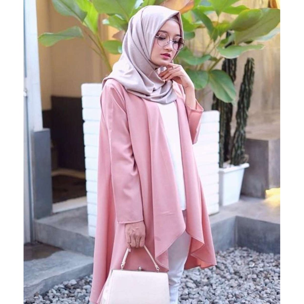 Baju Atasan Muskari Outer Cardigan Moscrepe