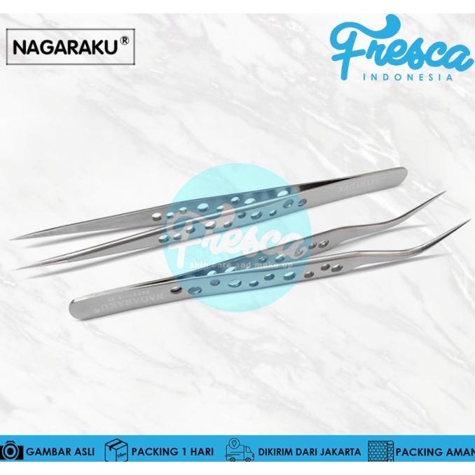 Nagaraku Pinset Tweezer Nagaraku Bengkok Lurus Russian Pinset Nagaraku