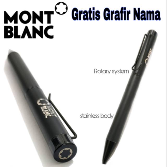 

Pulpen Montblanc exclusive gratis Grafir nama cocok utk souvenir promosi