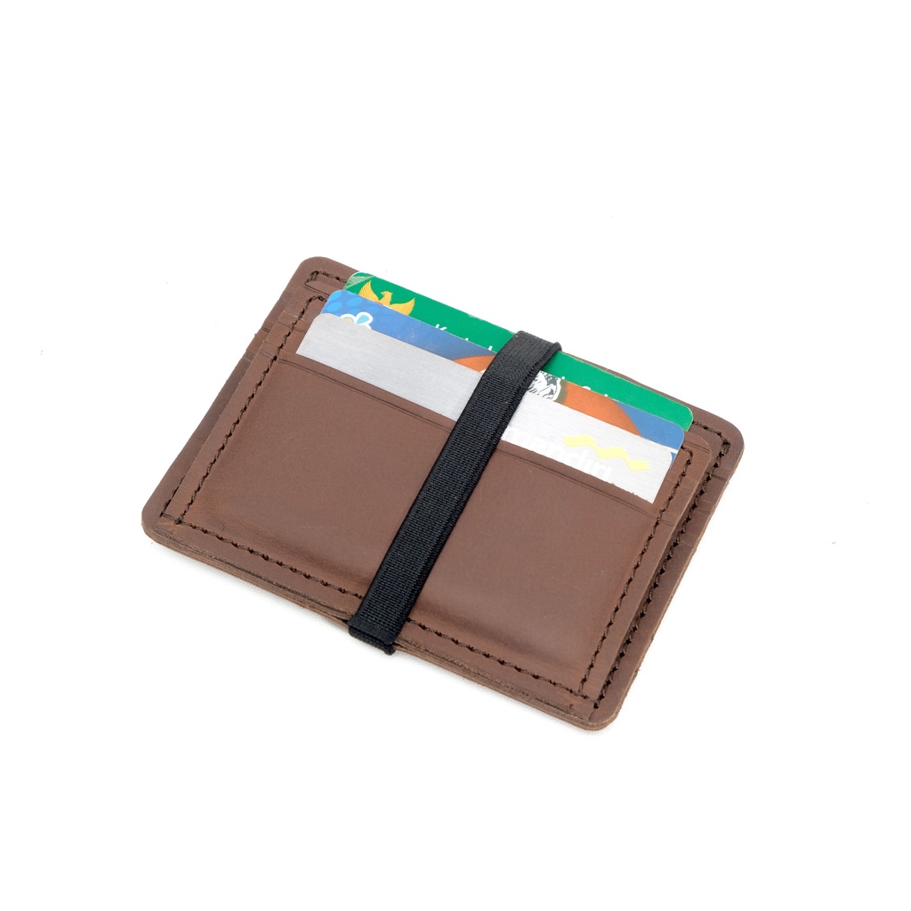 Dompet Kartu Wanita Pria Masuk uang Atm Bahan Kulit Card Holder Slim Tipis Mini