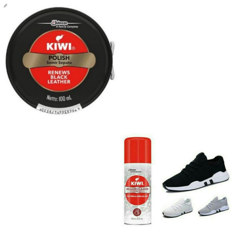 Kiwi Sneaker Cleaner Pembersih Sepatu 200ml Kiwi Polish Renews Black 100Ml