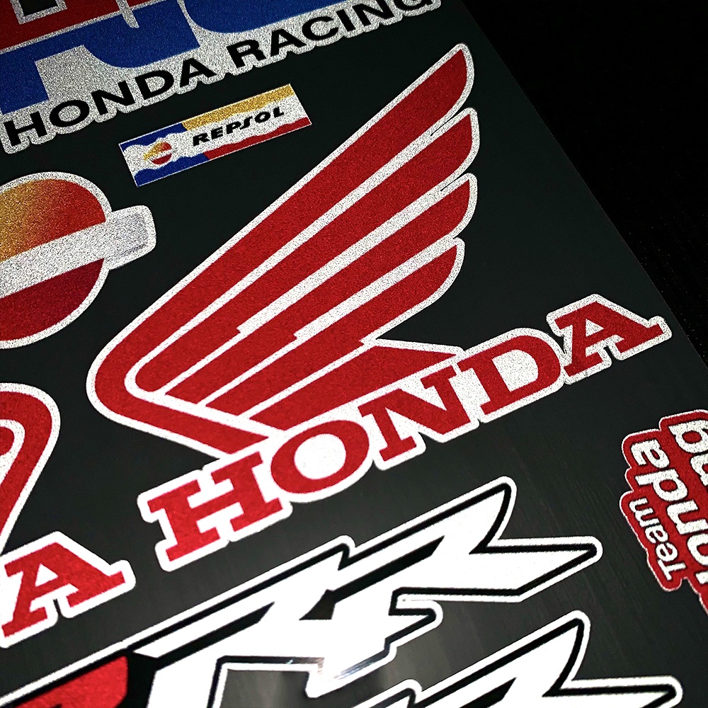 Honda HRC Reflective Motorcycle Sticker Repsol Motocross Sponsor Peripheral Brand Decoration Decals