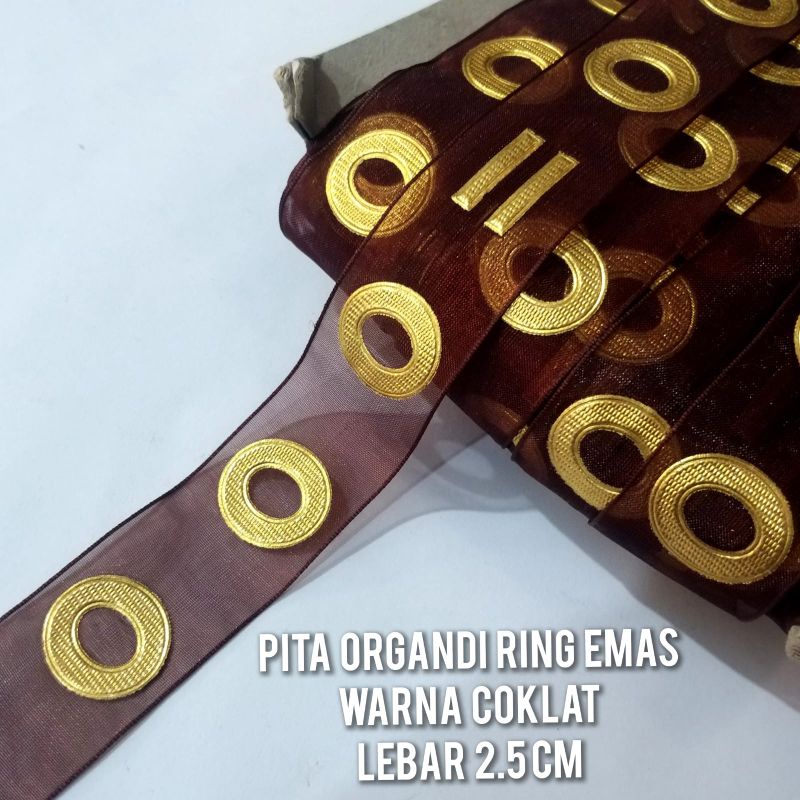 

PER METER PITA ORGANDI LEBAR 2,5 CM WARNA COKLAT