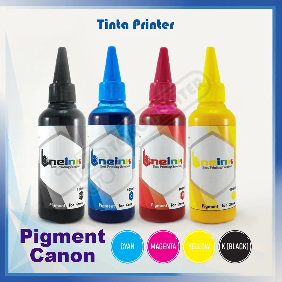 Tinta Pigment untuk Printer Canon | anti air / anti luntur CMYK